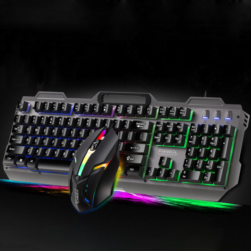 Amis Loup KT600 Gaming Clavier Et Souris Ensemble Manipulateur Sentir Bureau Ordinateur Métal de Jeu Filaire Clavier USB