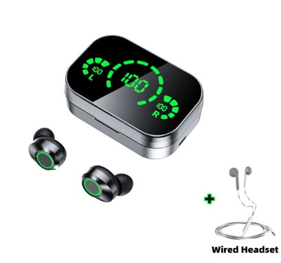 YD03 Sans Fil Bluetooth Casque TWS Grand Écran Intelligent Affichage Numérique Dans L'oreille Respiration Lumière